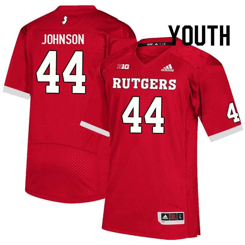 Youth #44 Anthony Johnson Rutgers Scarlet Knights College Football Jerseys Sale-Scarlet